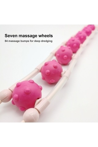 Tysm Bel Ve Arka Masaj Boncuk Halkası Pembe, 360 Derece, Uzunluğu 100cm, Pratik Çok Renkli Rahatlatıcı Masaj Aparatı Çok Renkli