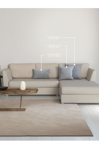 Br Perle Home Daily Series Açık Gri Renk Kırlent Yastık Kılıfı Açık Gri