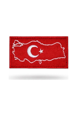 Özel Seri Çalışma Alanı Vatani Dekor Ay Yıldız Single Sword Nakış Haritalı Türk Bayrağı. Diğer