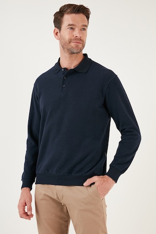 Buratti Pamuk Karışımlı Regular Fit Erkek Polo Yaka Kazak 456223 Lacivert