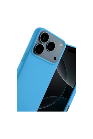 Apple, Uyumlu iPhone 17 Pro Max Nano İçi Kadife Silikon Mavi