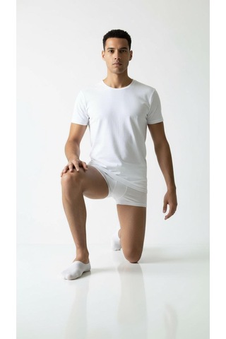 Erkek Görünmez Çorap Kaydırmaz Topuk Silikonlu, Terletmeyen Babet Çorap Beyaz