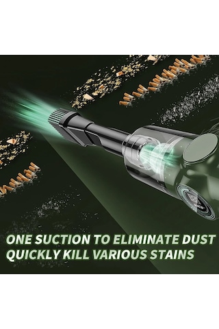 Tongxida 5 İnci Araba Elektrikli Süpürge, 290000pa Güçlü Emiş, Jl Model, Orta Boy, Ev Ve Ofis Kullanımı Yeşil