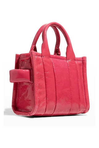 The Shiny Crinkle Micro Tote Pembe