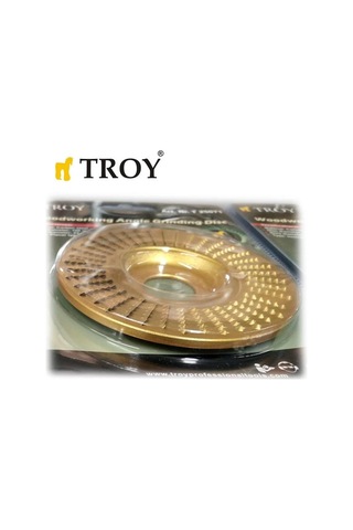 Troy 25075 Avuç Taşlama İçin Ahşap Aşındırıcı Disk, Düz Yassı, 125mm