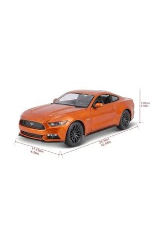 Maisto Lisanslı Metal Ford Mustang GT 2015 1:24 Kapısı ve Kaputu Açılabilir Oyuncak Model Araba