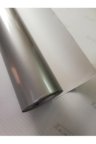 Metalik Gümüş Araç Kaplama Folyosu Hava Kanallı 152 Cm