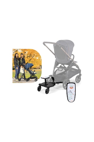 Gezenbebe Hero Bebek Arabaları İçin Oturaklı 2. Çocuk Aparatı Elephant Gri - Siyah