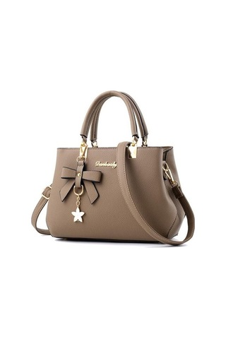 Wondernest Kadın Lüks Bez Erik Çiçeği Yay Tatlı Küçük Messenger Çanta Haki Haki