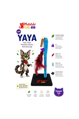Yaya Yaylı Kedi Oyuncağı 28 Cm