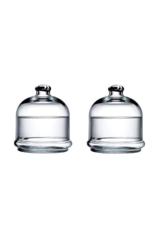 Paşabahçe Basic 2 Li Kapaklı Mini Çok Amaçlı Cam Saklama Kabı 96814 Çok Renkli