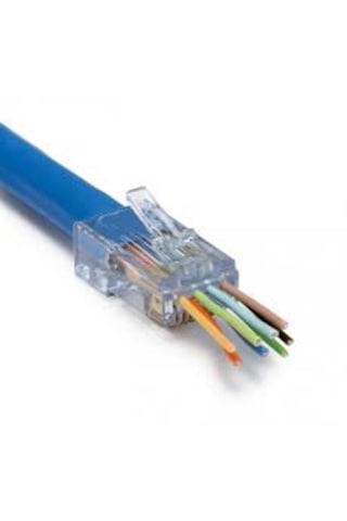 100 Adet Rj45 Cat6 Delikli Pass-through Konnektör Kolay Montaj Network Jak