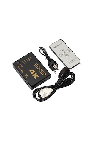 Alfais 4775 Kumandalı 4K Ultra HD Destekli 5 Port Çoklayıcı Switch