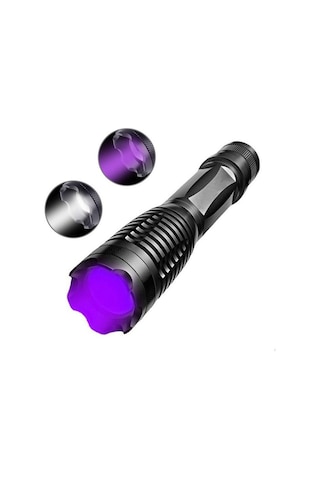 Valkyrie Çift Işık Dual Uv Mor Işık Ve Xml-t6 2000 Lümens El Feneri Siyah