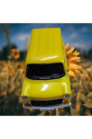 Nostaljik Metal Çek Bırak Ford Sesli Ve Işıklı Minibüs Sarı 1/36 Ölçek Diğer