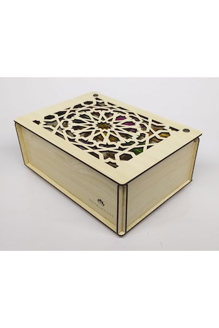 Ahşap Çay Kutusu Tea Box 9 Bölmeli Akc 72 Adet Bitki Çayı Dahil Çok Renkli