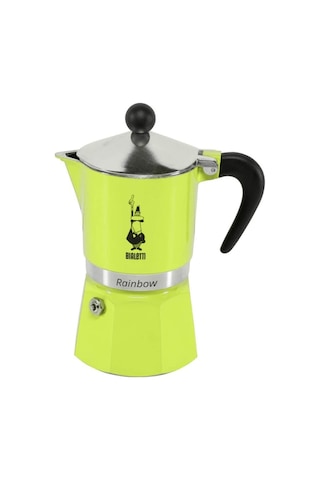 Bialetti Rainbow Moka Pot 3 Cup Yeşil