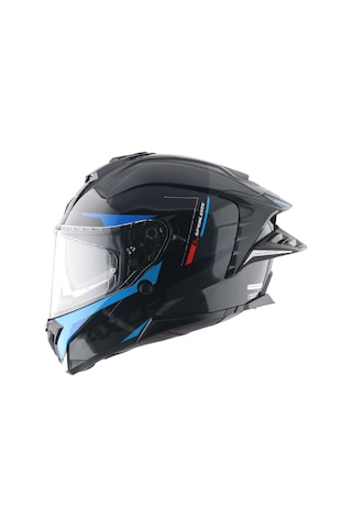 Axor Brutale Kryptıc Full Face Kapalı Kask Parlak Mavi - Siyah