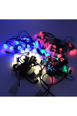 Misket Yılbaşı Ağaç Bahçe Ip Süs Aydınlatma 20 Led Işık 3M 3 Renk