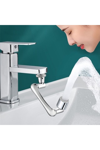 Xurunkeji 1440 Dönebilen Katlanabilir Musluk Genişletici Havalandırıcı İki Su Çıkış Modu, Evrensel Sıçrama Filtreli Musluk GÜMÜŞ