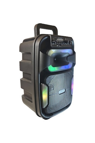 Gy-801 8 İnç Taşınabilir Uzaktan Kumandalı Karaoke Mikrofonlu Bluetooth Hoparlör Senalstore