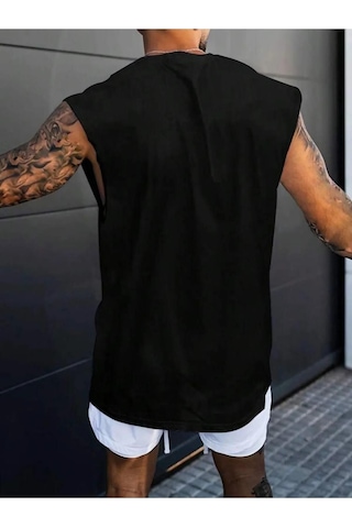Altamira Erkek Ny Baskılı Oversize Kolsuz T-shirt 001