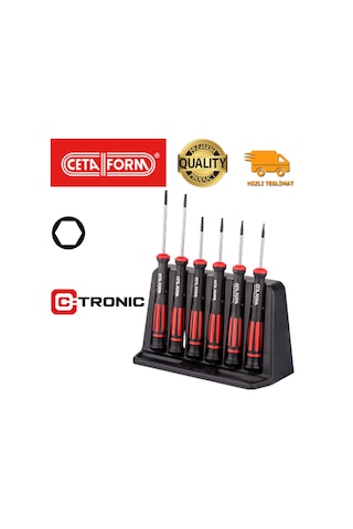 Ceta Form H990406 Elektronikçi Tornavida TakımıTorx 6 Parça
