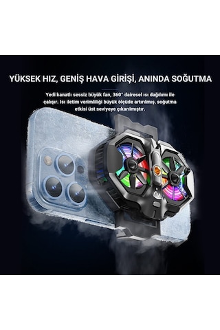 Polham Çift Fanlı 10.000 Rpm Soğutucu Rgb Led Işık Efektli Ultra Sessiz Çalışma Oyuncular & Yayıncılar İçin