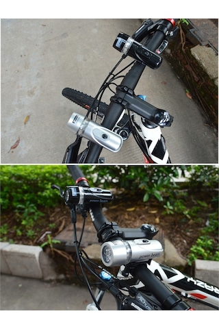 Led Bisiklet Lambası Feneri Ön Far Arka Stop Işık Aydınlatma Setı Çok Renkli