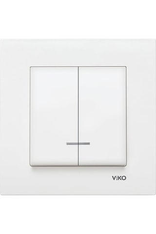 Viko Karre Beyaz Işıklı Komütatör Çerçeveli - 90967050