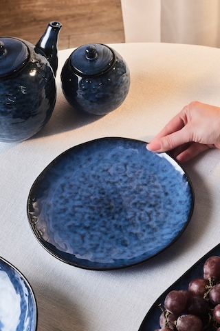 Karaca Nebula Blue Pasta Tabağı 21 Cm Mavi