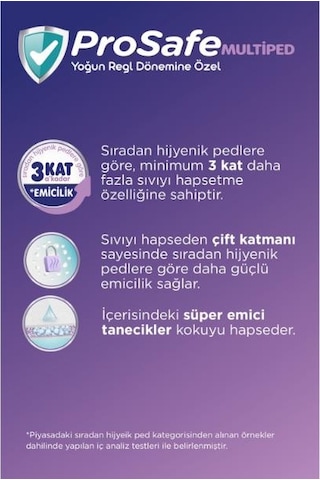 Prosafe Multiped Yoğun Regl Dönemine Özel Medium 10 Lu
