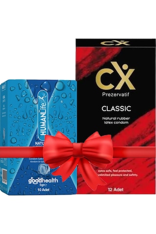 Cx Prezervatif Classic 12'li + Humanlife 5 Gr X 10 Doğal Kayganlaştırıcı Jel Lubricant