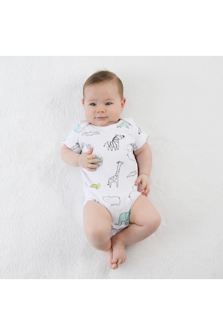 Owlishop Owli Bebek Body Kısa Kol Zoo Zoo Mint Yeşili