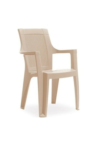 Buyukarısoy Elegance Rattan Efektli 4 6 Adet Plastik Sandalye Balkon Bahçe