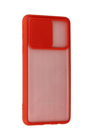 Galaxy A01 Core Kılıf Palm Buzlu Kamera Sürgülü Silikon - Kırmızı