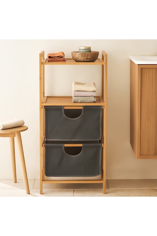 Porsima Pbt-714 Ahşap Bambu Banyo Mutfak Organizeri 3 Raflı Çok Amaçlı Banyo Mutfak Düzenleyici Organizer Banyo Mutfak Dolabı Sebzelik Organizeri Bambu