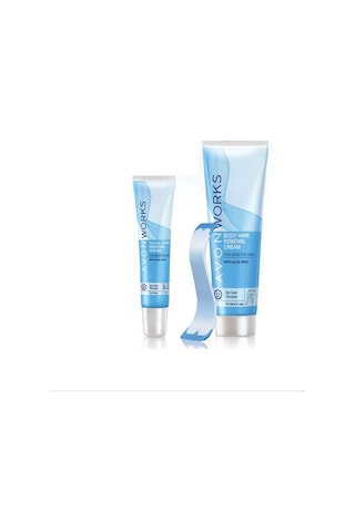Avon Works Vücut İçin Tüy Dökücü Krem 100 ML + Yüz İçin Tüy Dökücü Krem 15 ML