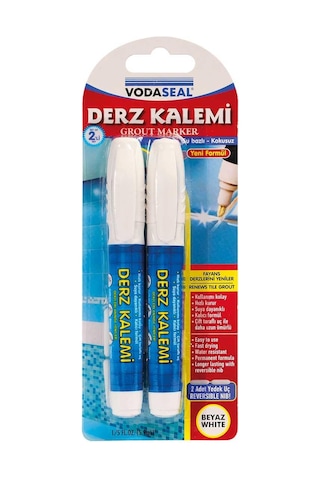 Vodaseal Kokusuz Ve Suya Dayanıklı Derz Kalemi İkili Set - Beyaz 2'li Set