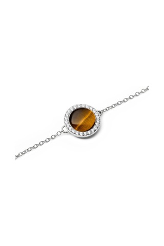 Audrey Bracelet Tiger Eye Silver Silver