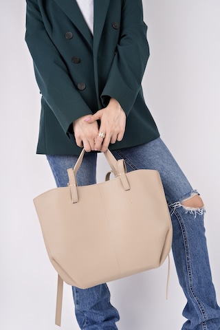 Muggo Farme Kadın Cüzdanlı El Ve Omuz Çantası Bej