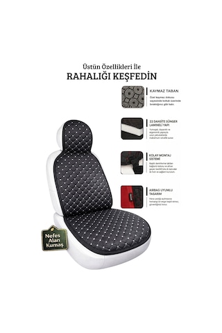 Oto Ön Koltuk Tekli Minder Terletmez Kolay Montaj Universal Koruyucu Kılıf Kumaş 93051201