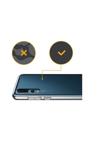 Huawei P20 Pro İle Uyumlu Kılıf Şeffaf Esnek Silikon Telefon Kılıfı Kapak