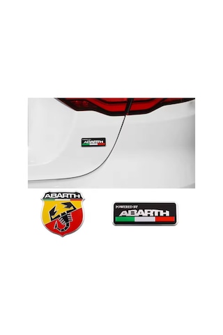 Fiat Abarth Logo 3d Abarth Amblem Aliminyum Çıkartma Abarth Rozet 2 Li Set İthal