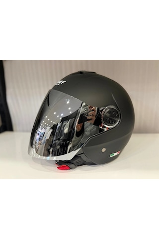 Kask Sway Sw 715 Matt Black Aynalı Vizör Mat Siyah