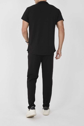 Mcz Giyim Siyah Renk Krep Kumaş Slim Fit Erkek Pantolon - Gömlek Alt Üst Takım