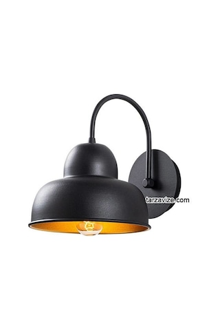 Tarz Avize Dkre37 Dekoratif Siyah Retro Modern Duvar Aplik Siyah