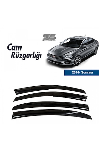 Cam Rüzgarlığı Fiat Egea 2014 Sonrası Mügen Tip Piano Black