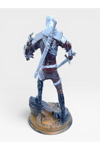 The Witcher Geralt Of Rivia 15 Cm Figür - Ak Kurt Canavar Avcısı Masaüstü Heykeli