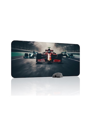 F1 Kaymaz Dikişli Kauçuk Oyuncu Mousepad V1 - 90x40 Xxl Gaming Mouse Pad Fare Altlığı